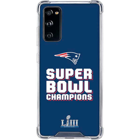 NFL Patriots Super Bowl LIII Champions Galaxy S20 FE Clear Case